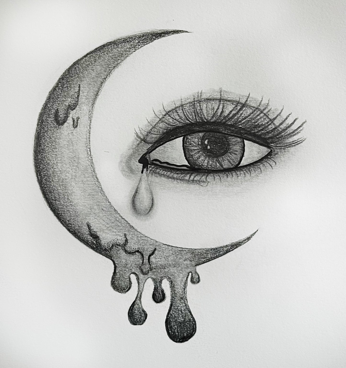 Crying Moon Sticker