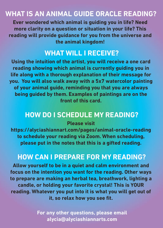 Oracle Reading GIFT CERTIFICATE